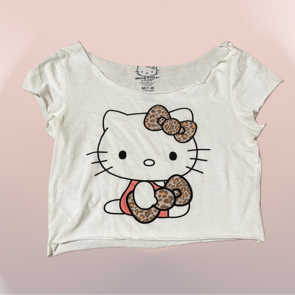 Hello Kitty White and Pink Short Sleeve Tee